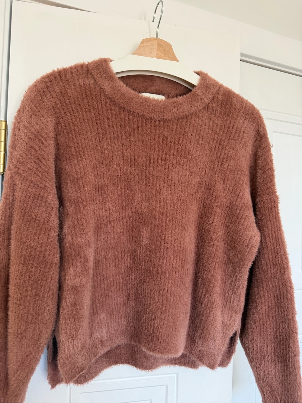 A&F Fuzzy Ribbed Crewneck Sweater - Picture 2 of 5